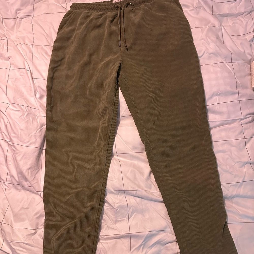 Men's Corduroy Pants - Olive Green